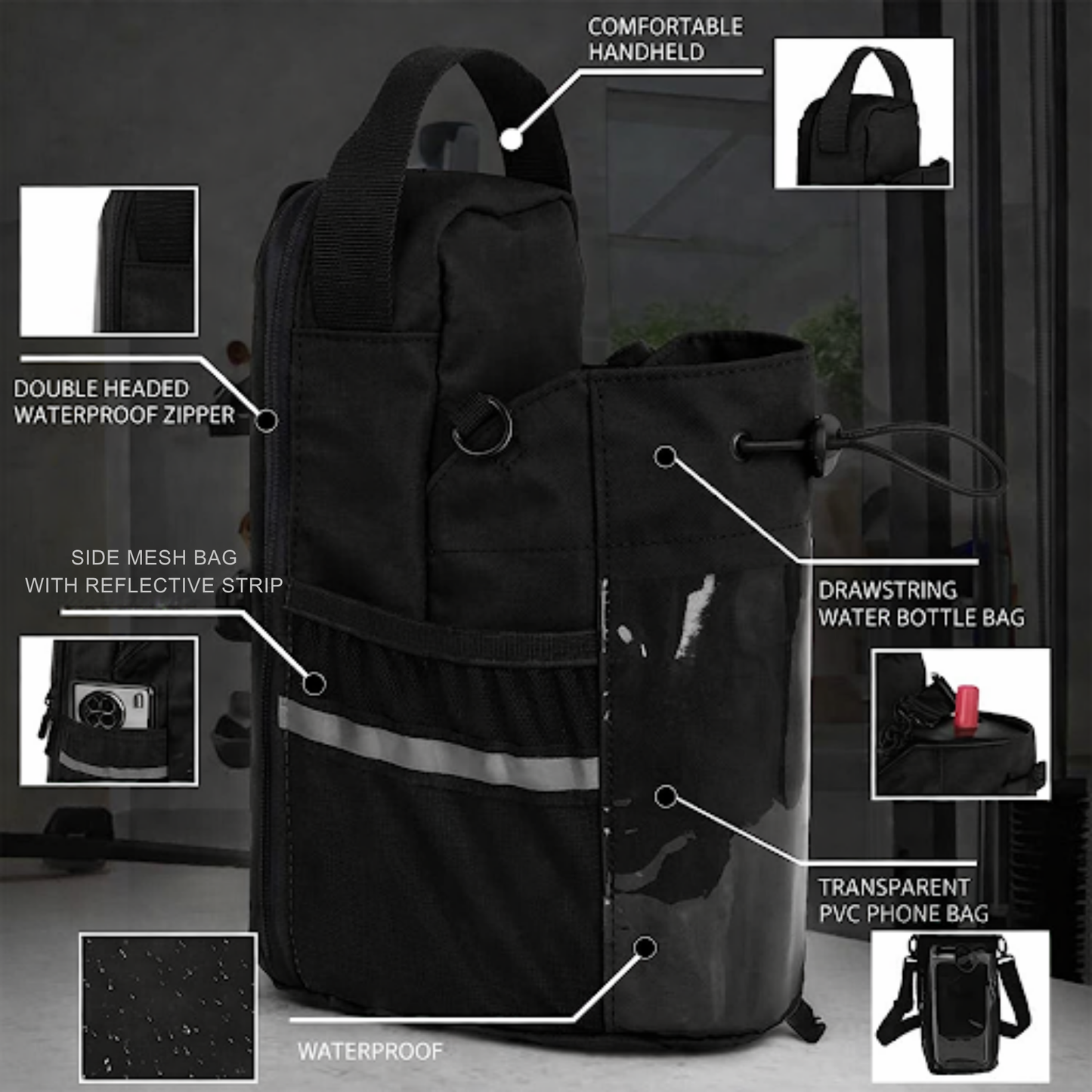 SnapCarry Touch™ - Magnetic Gym Bag