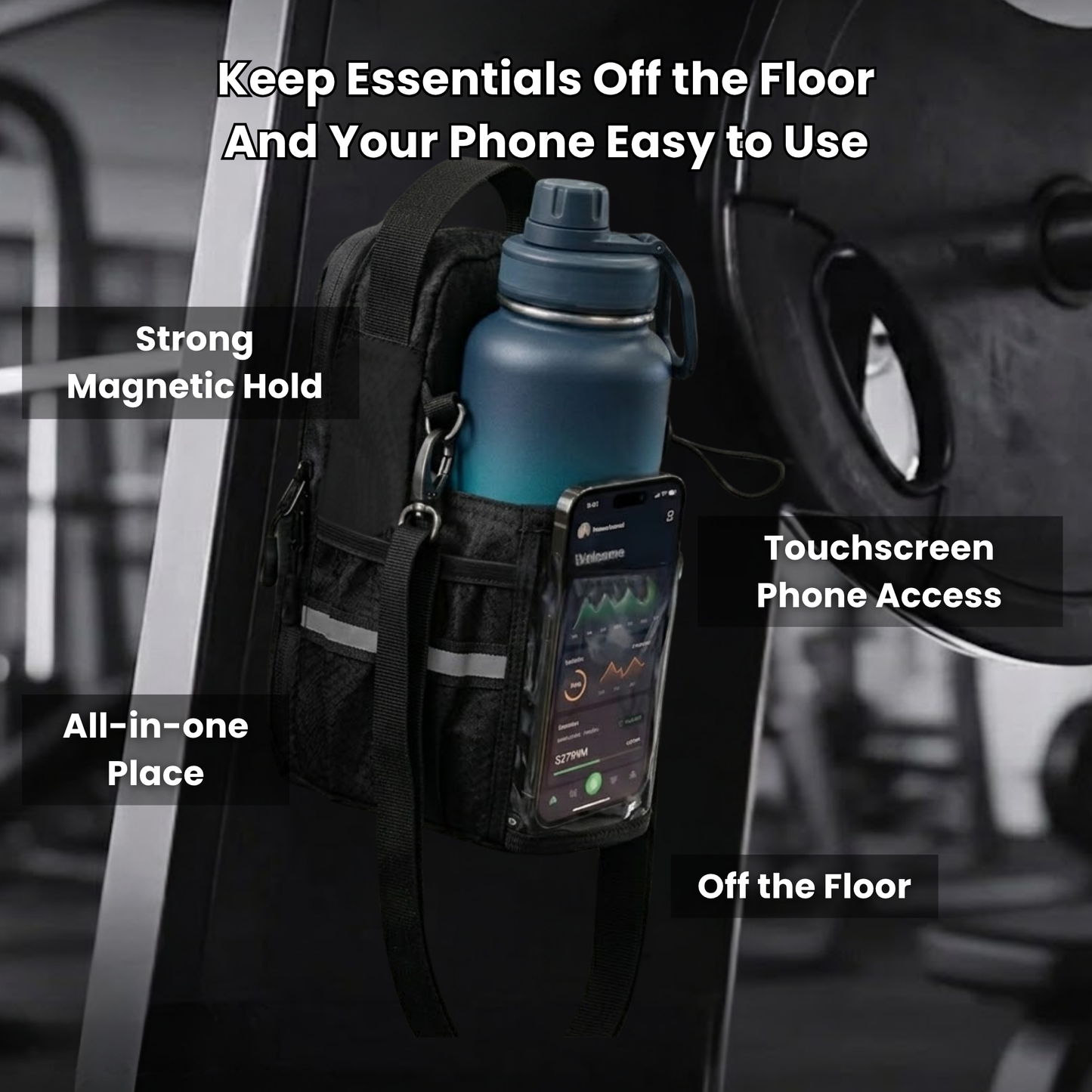 SnapCarry Touch™ - Magnetic Gym Bag