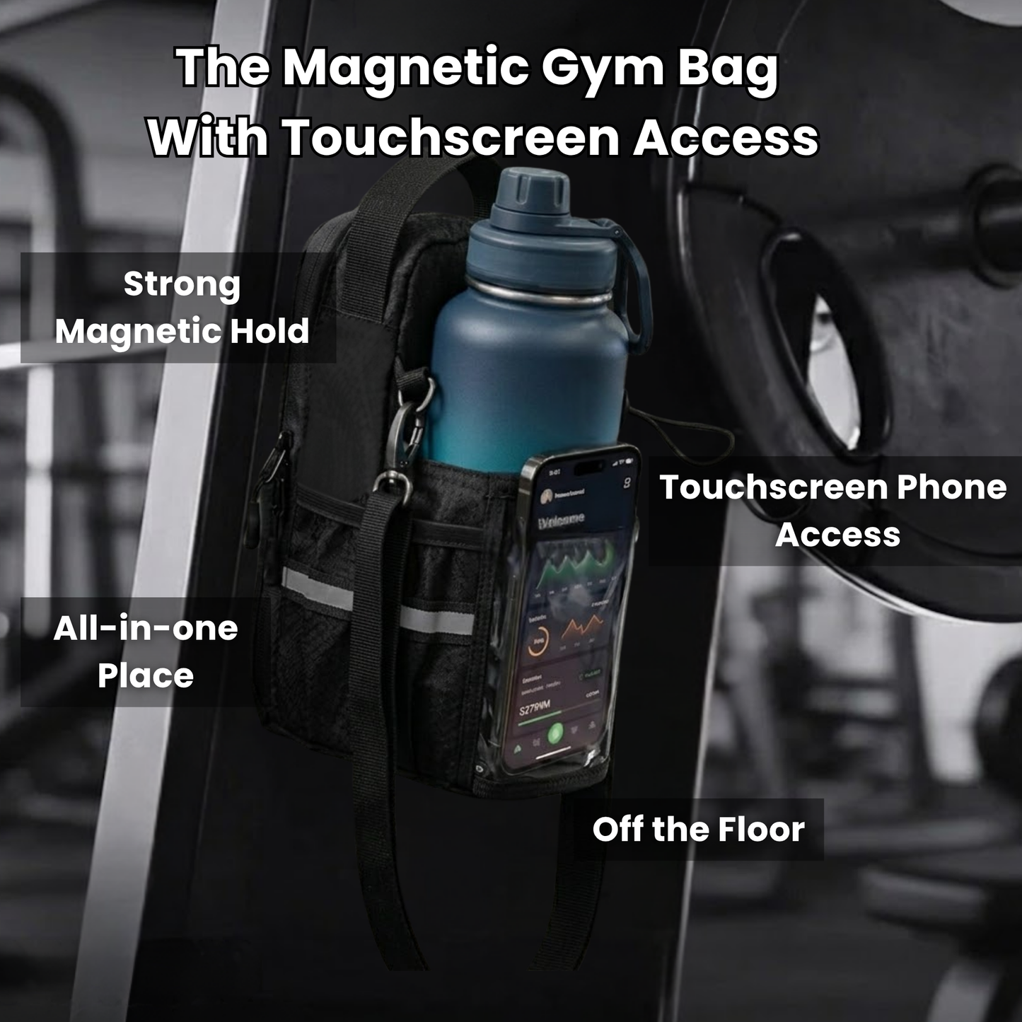 SnapCarry Touch™ - Magnetic Gym Bag