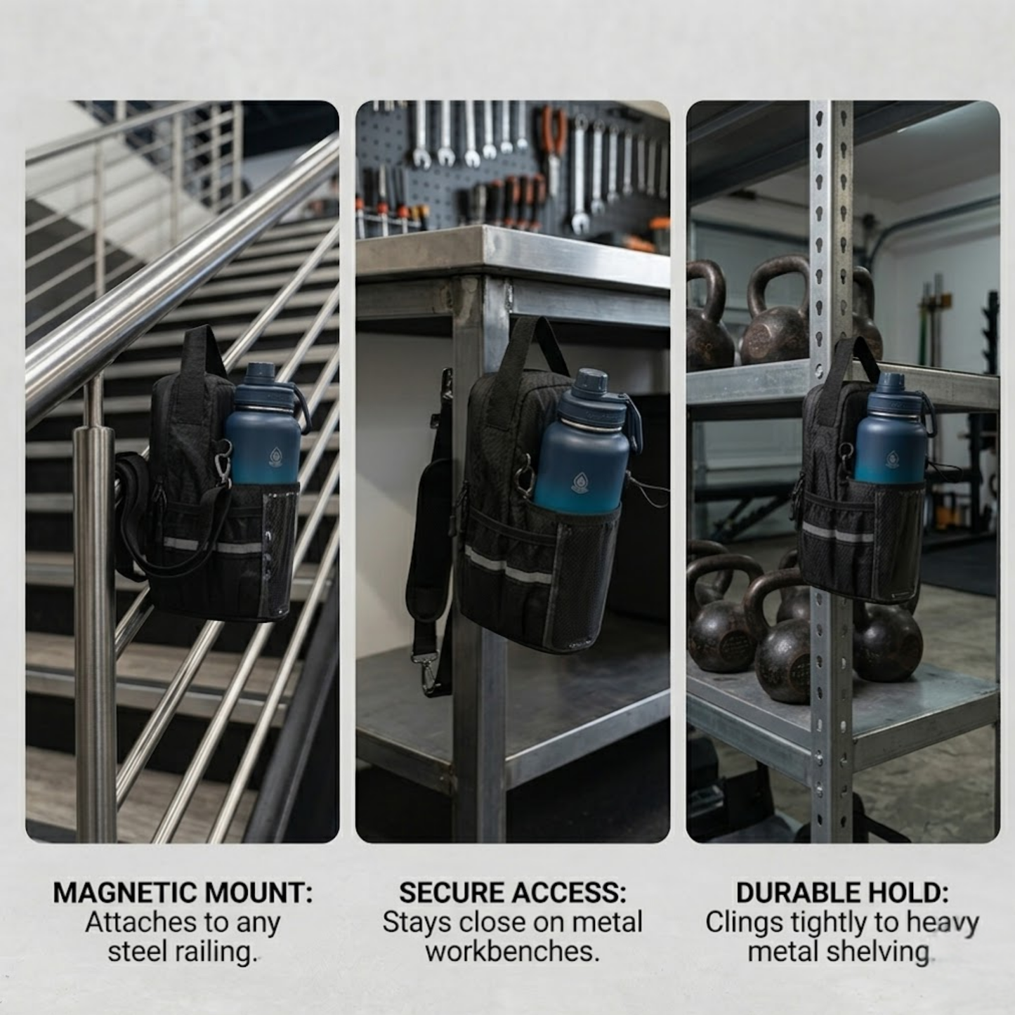 SnapCarry Touch™ - Magnetic Gym Bag